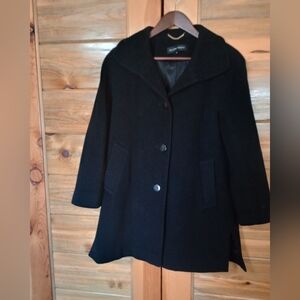 Black Wool Peacoat